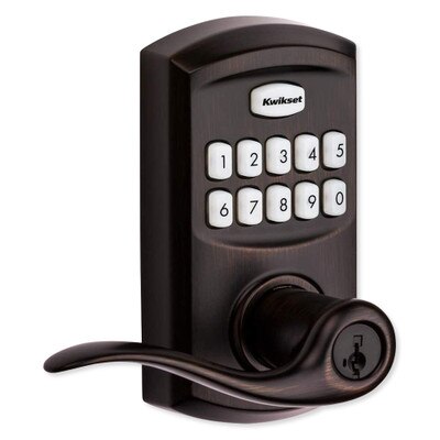 Kwikset Smartcode 917 Residential Electronic Tustin Lever, Venetian Bronze